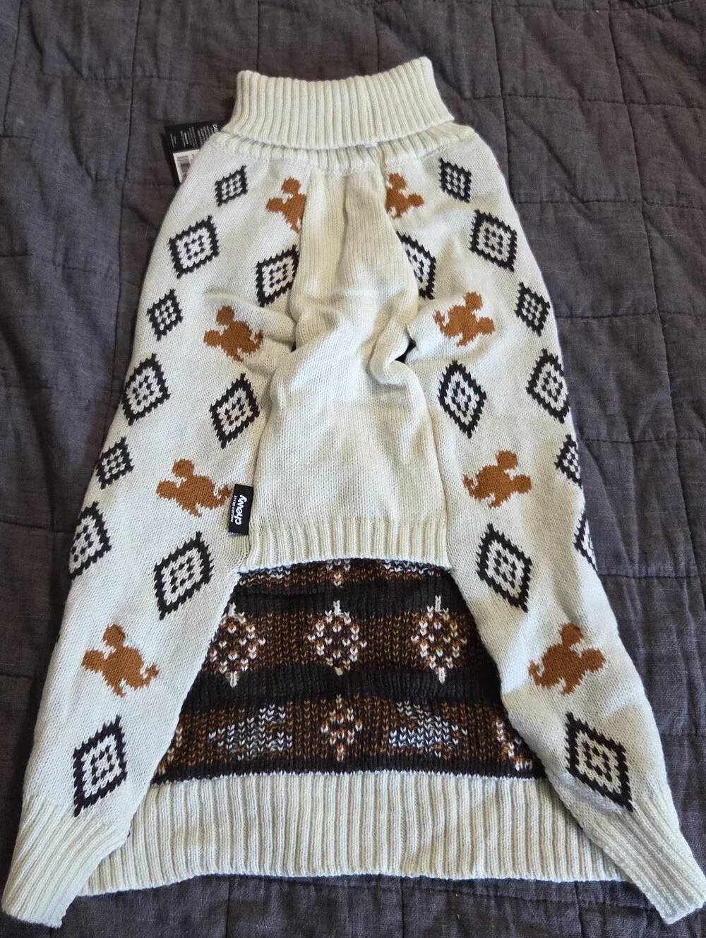 NWT Disney Mickey Mouse Dog Sweater XL